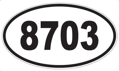 8703 - Oval Sticker