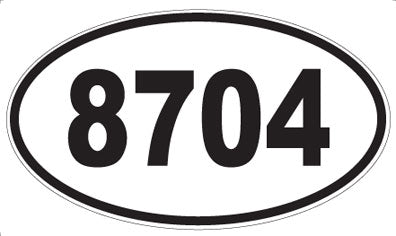 8704 - Oval Sticker