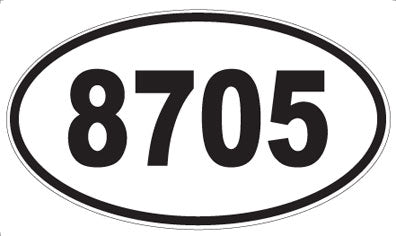 8705 - Oval Sticker