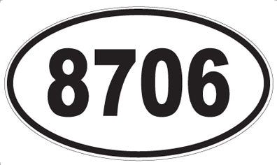 8706 - Oval Sticker