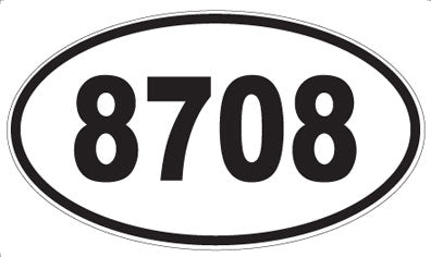 8708 - Oval Sticker