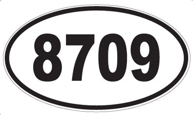8709 - Oval Sticker