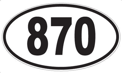 870 - Oval Sticker