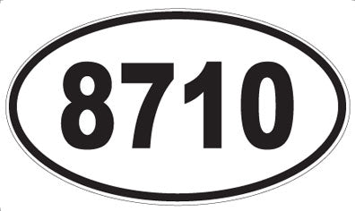 8710 - Oval Sticker