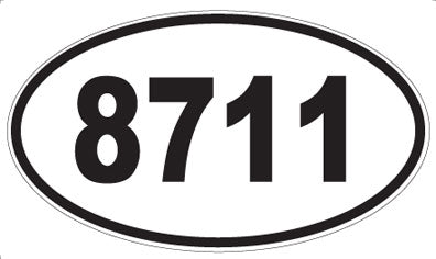 8711 - Oval Sticker
