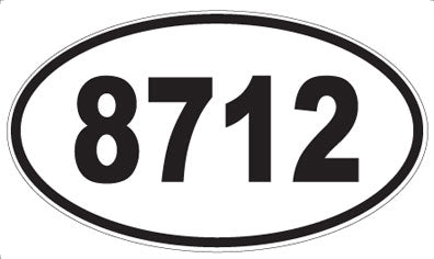 8712 - Oval Sticker