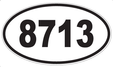 8713 - Oval Sticker