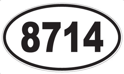 8714 - Oval Sticker