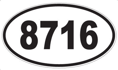 8716 - Oval Sticker