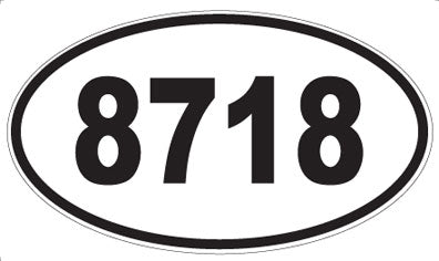 8718 - Oval Sticker