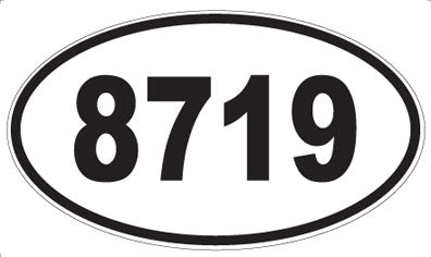 8719 - Oval Sticker