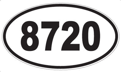 8720 - Oval Sticker
