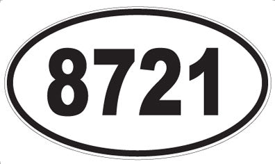 8721 - Oval Sticker