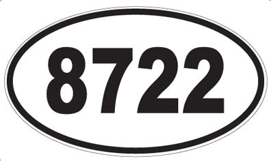 8722 - Oval Sticker
