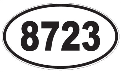 8723 - Oval Sticker