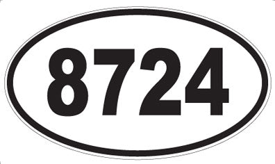 8724 - Oval Sticker
