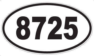 8725 - Oval Sticker