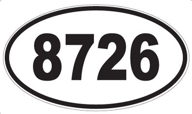 8726 - Oval Sticker