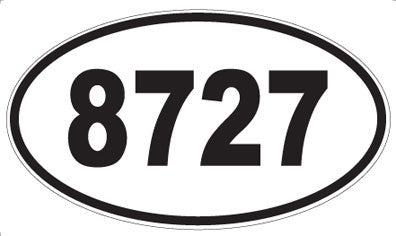 8727 - Oval Sticker