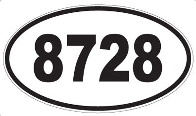 8728 - Oval Sticker