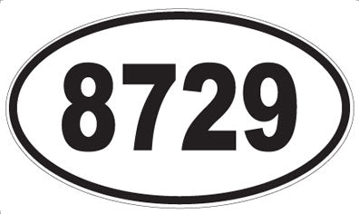 8729 - Oval Sticker