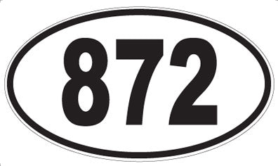 872 - Oval Sticker