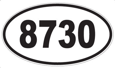 8730 - Oval Sticker