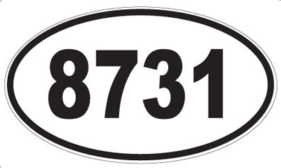 8731 - Oval Sticker