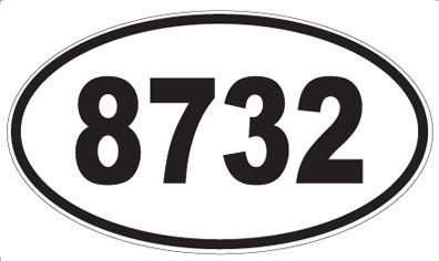 8732 - Oval Sticker