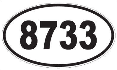 8733 - Oval Sticker