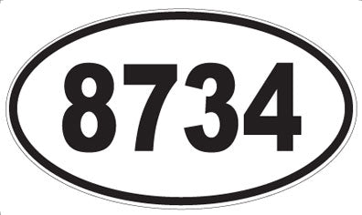 8734 - Oval Sticker