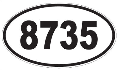 8735 - Oval Sticker