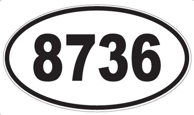 8736 - Oval Sticker