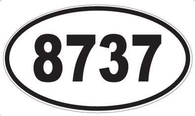 8737 - Oval Sticker