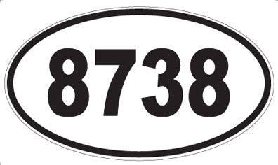 8738 - Oval Sticker