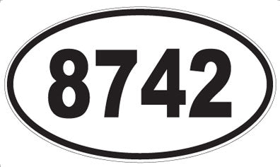8742 - Oval Sticker