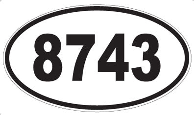 8743 - Oval Sticker