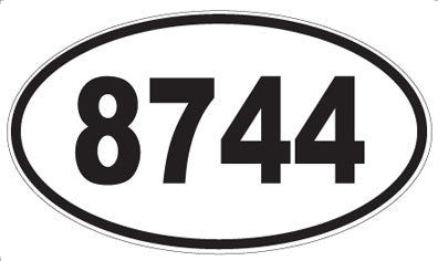 8744 - Oval Sticker