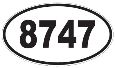 8747 - Oval Sticker