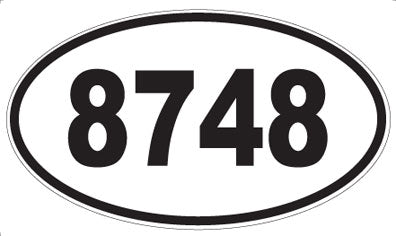 8748 - Oval Sticker
