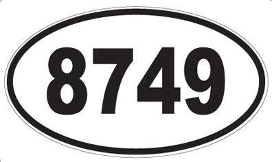8749 - Oval Sticker