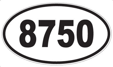 8750 - Oval Sticker