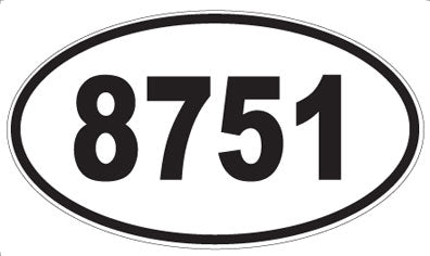 8751 - Oval Sticker