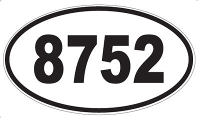 8752 - Oval Sticker