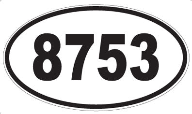 8753 - Oval Sticker