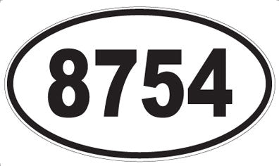 8754 - Oval Sticker