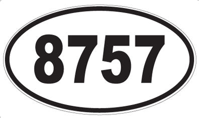 8757 - Oval Sticker
