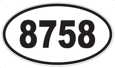 8758 - Oval Sticker
