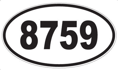 8759 - Oval Sticker