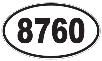 8760 - Oval Sticker